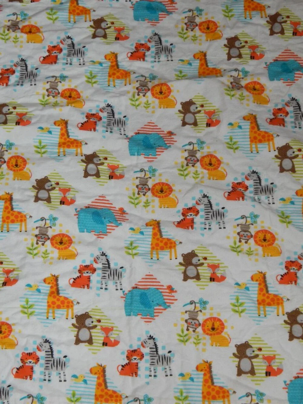 Project Linus Handmade Baby Blanket Soft Flannel Material Zoo Animal Pattern